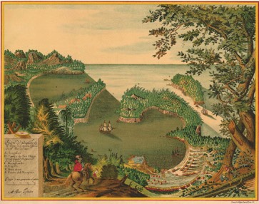 mapa antiguo acapulco mexico